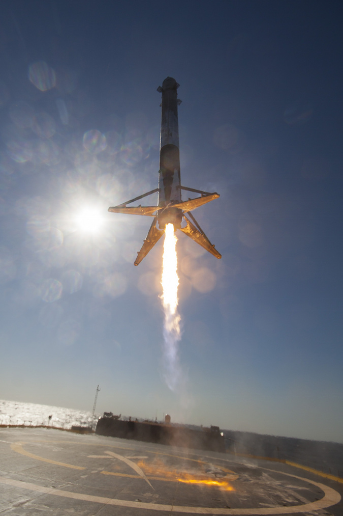 New views of Falcon 9 landing from on-board SpaceX’s drone ship